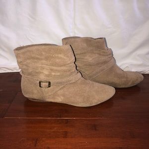 Faux Suede Ankle Boots